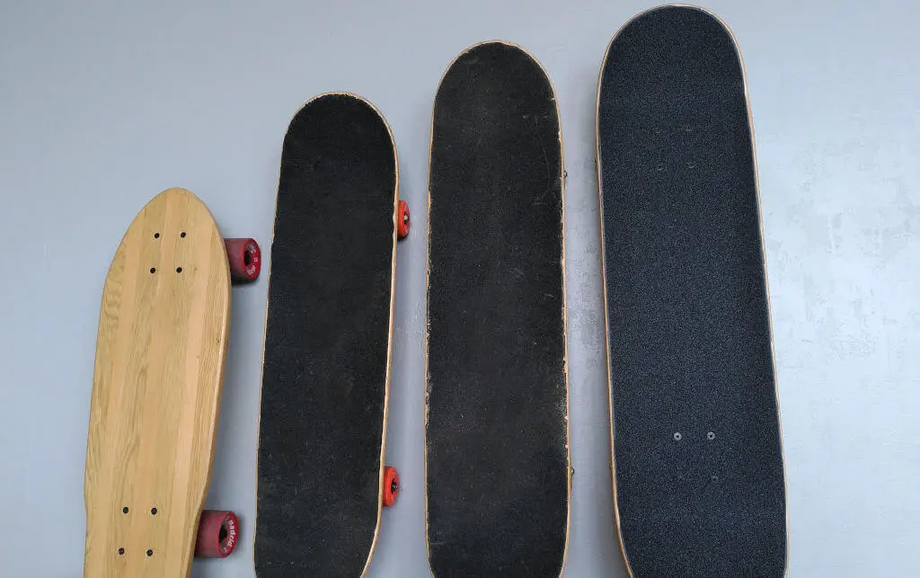 skateboards de taille différentes